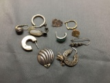 Sterling Silver Jewelry Scrap Lot Earrings - 26 Grams