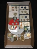 Tray of Various Unsearched Medals and Coins from Estate