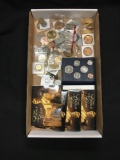 Tray of Various Unsearched Medals and Coins from Estate