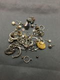 Sterling Silver Jewelry Scrap Lot Earrings - 36 Grams