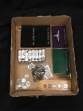 Tray of United States Proof Sets and Silver Quarters Lot - Standing Liberty & Barber & 1964 Coin Set