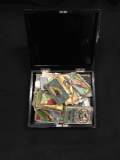 Vintage Cigar Box Filled with Tobacco, Cigarette and Tea Cards from Estate - Unsearched - WOW