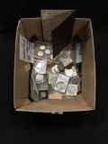 WOW Huge Coin and Vintage Currency Collection with Graded Peace Dollar & 2 Other Silver Dollars