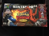 Vintage Pokemon N64 Nintendo 64 Video Game Pokemon Stadium Bundle in Original Box