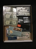 Huge Lot of Coins and Currency - Silver Certificates, United States Mint Sets, Proof Sets and More