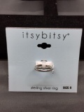 NEW! Itsy Bitsy Designer High Polished Bypass Sterling Silver Ring Band