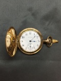 Elgin Designer Round 35mm Ornate Engraved Vintage Gold-Filled Pocket Watch Circa 1900 Serial Number