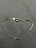 Serpentine Link 1mm Wide 6in Long Sterling Silver Bracelet