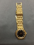 ESQ Designer Round 21mm Gold-Tone Bezel Stainless Steel Watch w/ Bracelet Serial 100203