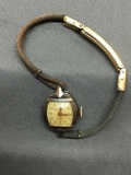 Bulova Designer Square 12x12mm Face Vintage Watch Serial Number D481524