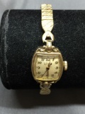 Gruen Designer Square 18mm Face Vintage 10kt Gold Filled Watch w/ Bracelet Serial Number C150953