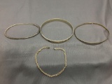 Sterling Silver Jewelry Scrap Lot Bracelets - 23 Grams