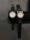 Lot of Two Stainless Steel Watches w/ Bracelets, One ESO Designer Round 30mm Countdown Bezel & One