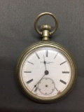 Rockford Watch Designer Round 58mm Diameter Heavy Stainless Steel Pocket Watch