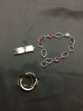 Sterling Silver Jewelry Scrap Lot Bracelets - 26 Grams