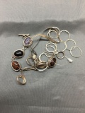 Sterling Silver Jewelry Scrap Lot Bracelets - 27 Grams