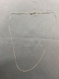 Box Link 0.75mm Wide 20in Long Italian Made Sterling Silver Chain