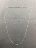 Box Link 0.75mm Wide 18in Long Italian Made Sterling Silver Chain