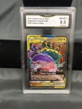 GMA Graded 2019 Pokemon Cosmic Eclipse NAGANADEL & GUZZLORD GX Holofoil Rare Trading Card - NM-MT+