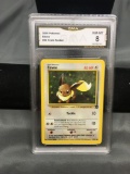 GMA Graded 2000 Pokemon Team Rocket #55 EEVEE Trading Card - NM-MT 8