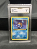 GMA Graded 2000 Pokemon Team Rocket #68 SQUIRTLE Trading Card - EX-NM 6