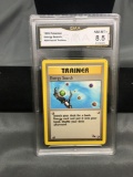 GMA Graded 1999 Pokemon Fossil Unlimited #59 ENERGY SEARCH Trading Card - NM-MT+ 8.5