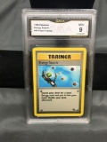 GMA Graded 1999 Pokemon Fossil Unlimited #59 ENERGY SEARCH Trading Card - MINT 9