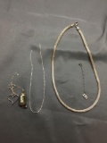 Sterling Silver Jewelry Scrap Lot Necklaces - 24 Grams