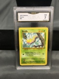 GMA Graded 1999 Pokemon Base Set Unlimited #69 WEEDLE Trading Card - NM 7