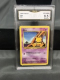 GMA Graded 1999 Pokemon Base Set Unlimited #43 ABRA Trading Card - EX-NM+ 6.5