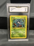 GMA Graded 1999 Pokemon Base Set Unlimited #66 TANGELA Trading Card - MINT 9