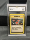 GMA Graded 1999 Pokemon Base Set Unlimited #85 POKEMON CENTER Trading Card - NM-MT+ 8.5