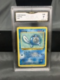 GMA Graded 1999 Pokemon Base Set Unlimited #59 POLIWAG Trading Card - NM 7