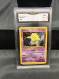 GMA Graded 1999 Pokemon Base Set Unlimited #49 DROWZEE Trading Card - NM+ 7.5