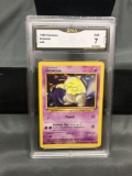 GMA Graded 1999 Pokemon Base Set Unlimited #49 DROWZEE Trading Card - NM 7