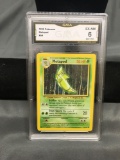 GMA Graded 1999 Pokemon Base Set Unlimited #54 METAPOD Trading Card - EX-NM 6