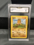 GMA Graded 1999 Pokemon Base Set Unlimited #47 DIGLETT Trading Card - EX-NM 6