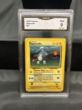 GMA Graded 1999 Pokemon Base Set Unlimited #53 MAGNEMITE Trading Card - MINT 9