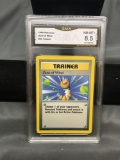 GMA Graded 1999 Pokemon Base Set Unlimited #93 GUST OF WIND Trading Card - NM-MT+ 8.5