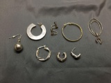 Sterling Silver Jewelry Scrap Lot Earrings - 24 Grams