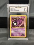 GMA Graded 2000 Pokemon Gym Heroes 1st Edition #93 SABRINA'S GASTLY Trading Card - NM 7