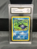 GMA Graded 2001 Pokemon Neo Discovery 1st Edition #62 POLIWAG Trading Card - NM+ 7.5