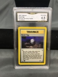 GMA Graded 2001 Pokemon Neo Discovery 1st Edition #72 FOSSIL EGG Trading Card - VG-EX+ 4.5