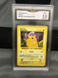 GMA Graded 1999 Pokemon Base Set Shadowless #58 PIKACHU Red Cheeks Trading Card - VG+ 3.5