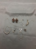 Sterling Silver Jewelry Scrap Lot Earrings - 24 Grams