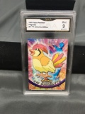 GMA Graded 1999 Topps Pokemon #17 PIDGEOTTO Trading Card - MINT 9