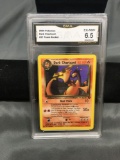 GMA Graded 2000 Pokemon Team Rocket #21 DARK CHARIZARD Rare Non-Holo Trading Card - EX-NM+ 6.5