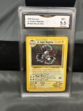 GMA Graded 2000 Pokemon Gym Heroes #8 LT. SURGE'S MAGNETON Holofoil Rare Trading Card - EX+ 5.5