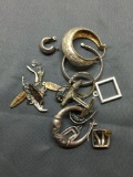 Sterling Silver Jewelry Scrap Lot Earrings - 24 Grams