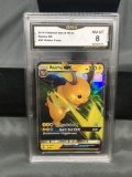 GMA Graded 2019 Pokemon Hidden Fates #20 RAICHU GX Holofoil Rare Trading Card - NM-MT 8